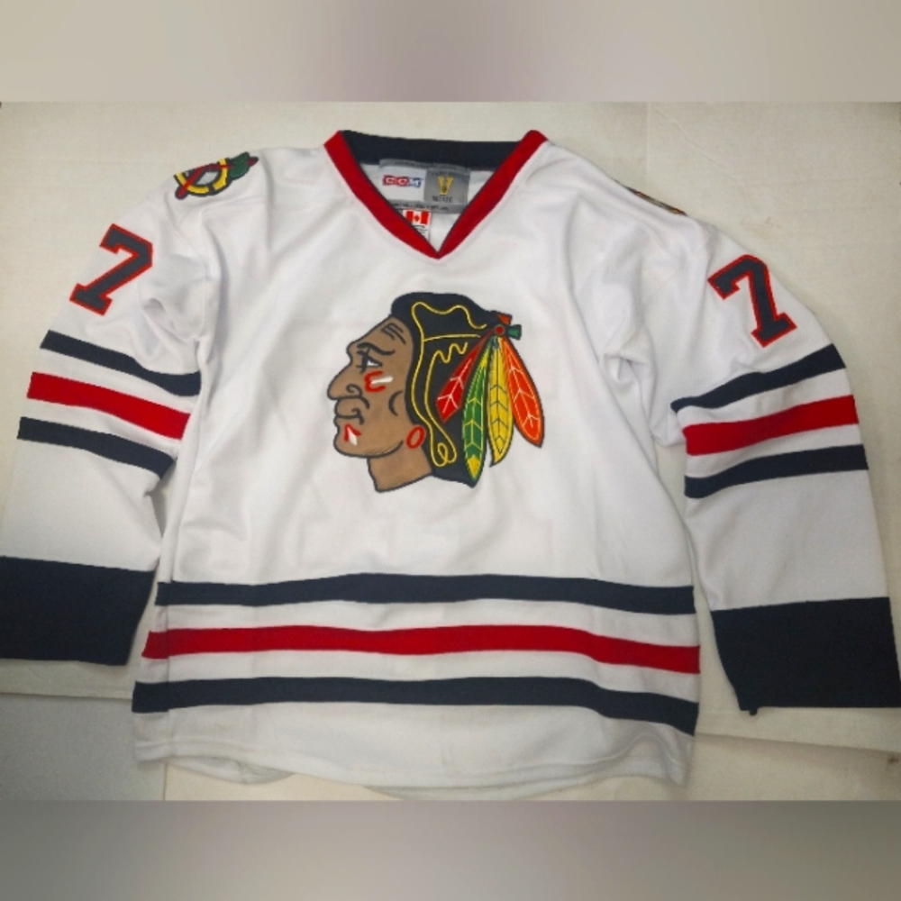 Vtg CCM Chicago Blackhawks Kirby Dach #77 Home Jersey